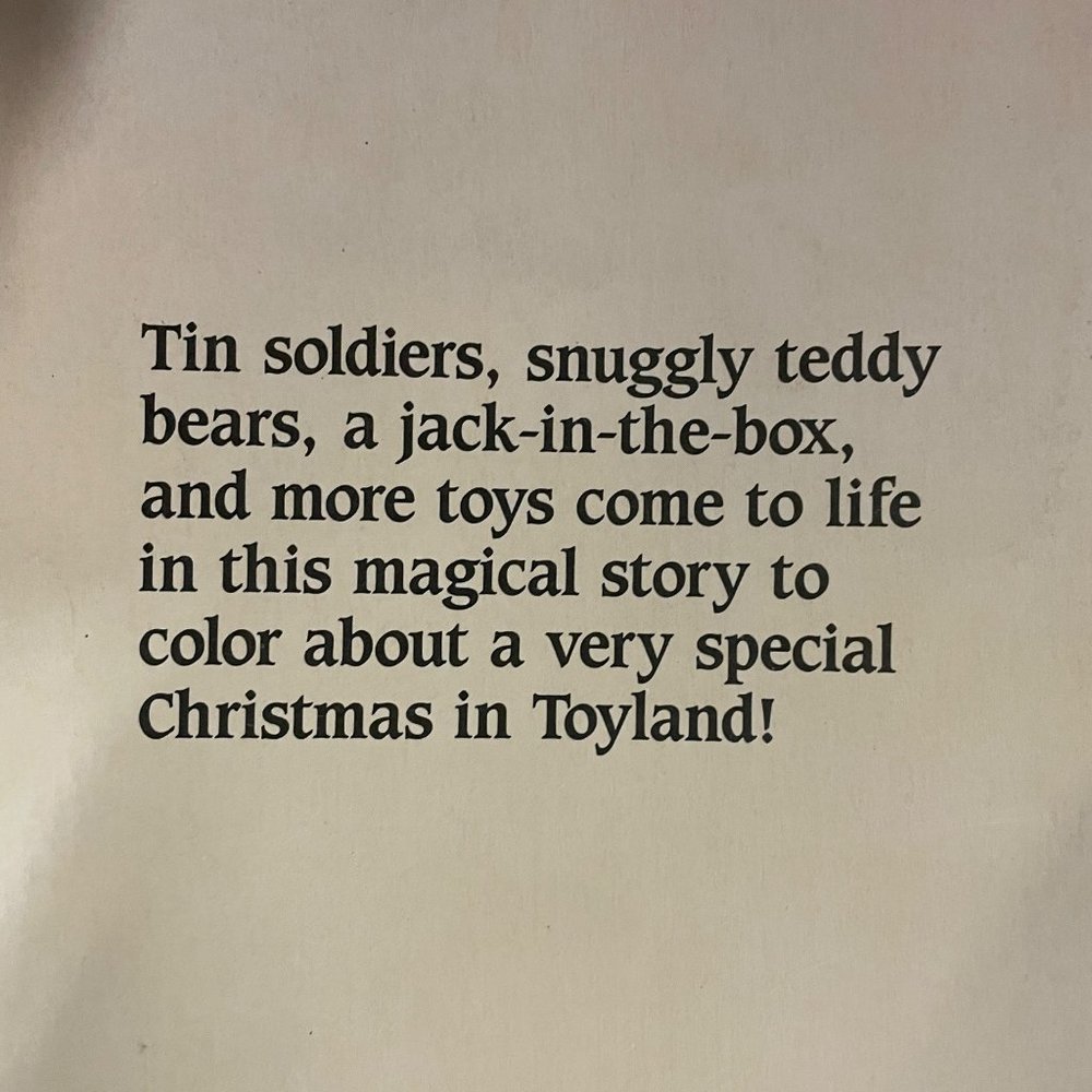 Christmas in Toyland vintage coloring book 1989 - Picture 4 of 14